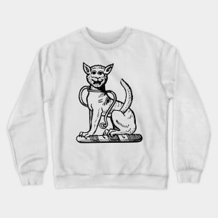 Graceful Black Cat-a-Mountain Crewneck Sweatshirt